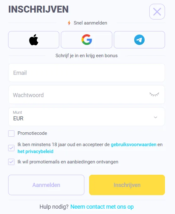 iGobet registratie – gratis aanmelden en direct €500 + 100 gratis spins welkomstbonus claimen